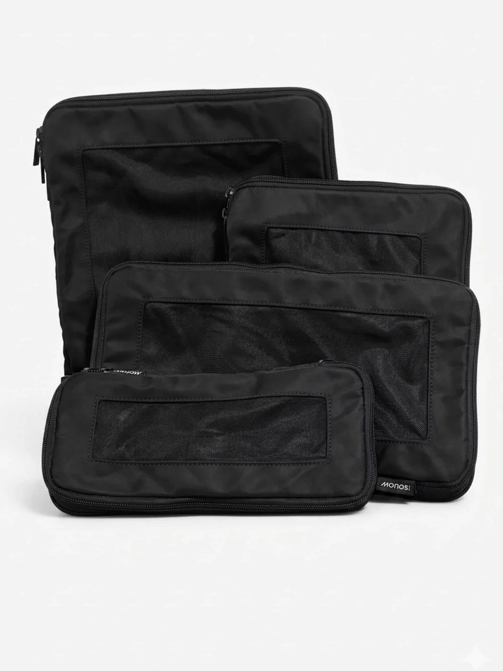 MONOS Black Compressible Packing Cubes EUC 4 Piece Set